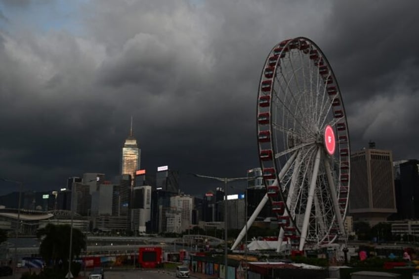 Hong Kong's weather observatory issued the third-highest typhoon, limiting public transpor