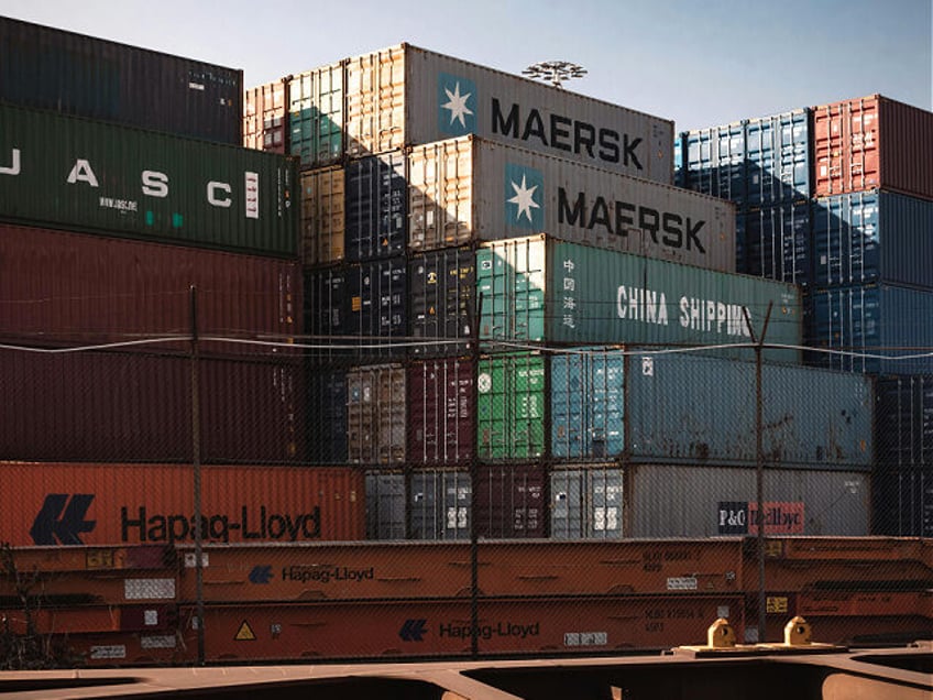 Stacks of Cargo Containers