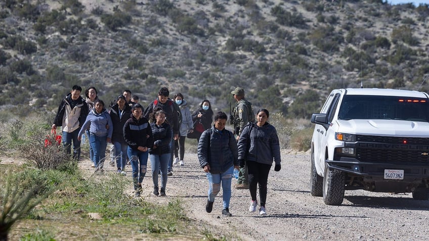 Migrants near San Diego