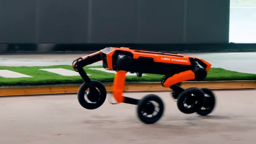 chinese robot combines wheels and legs to conquer any terrain