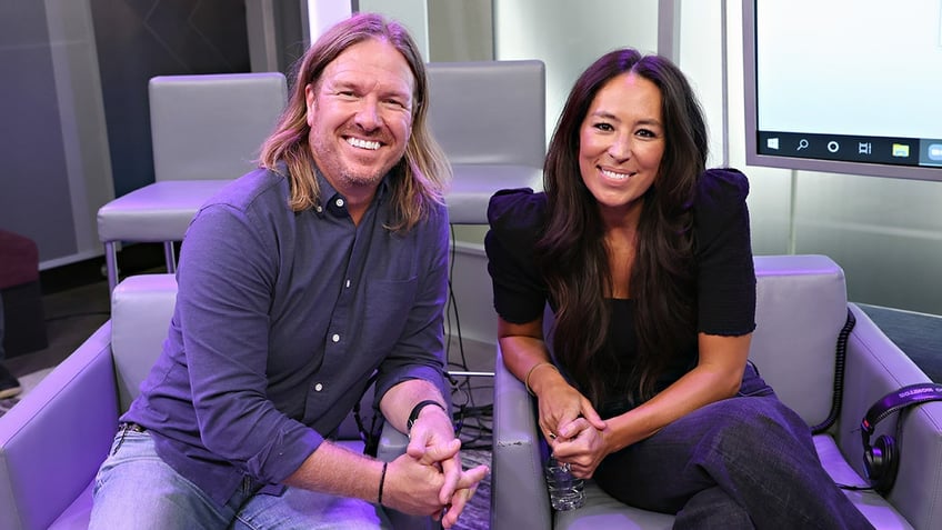 Chip and Joanna Gaines sitting together