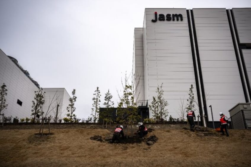 A general view shows the new semiconductor plant by Japan Advanced Semiconductor Manufactu