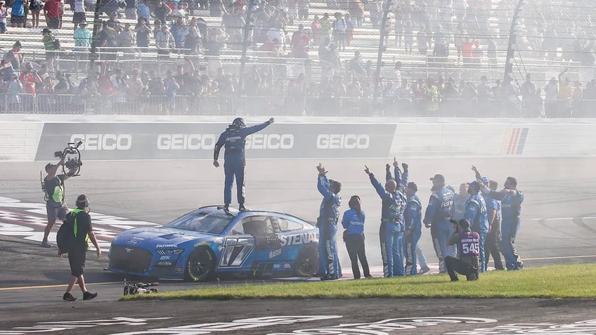 chris buescher secures nascar playoff spot with richmond win