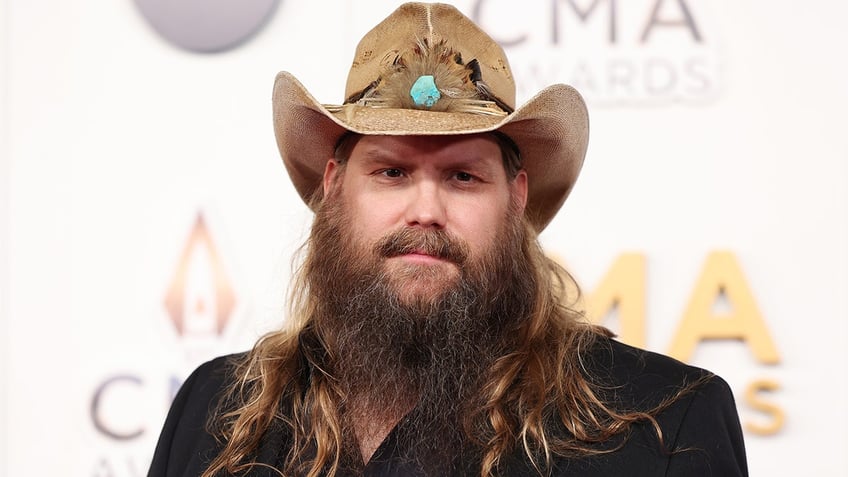 Chris Stapleton on the red carpet at the CMT awards