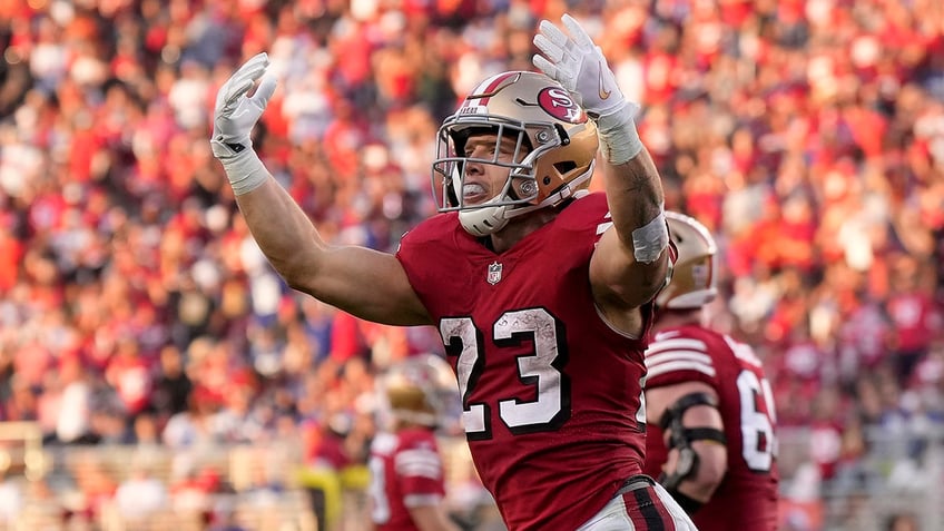 christian mccaffrey ties 1987 record of 49ers legend jerry rice in win over giants