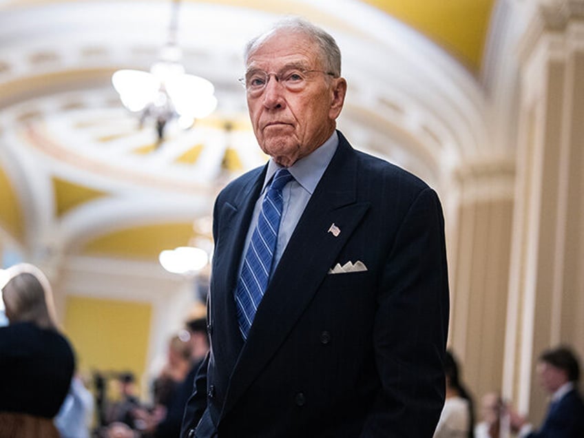 Sen. Chuck Grassley, R-Iowa, is seen in the U.S. Capitol after the senate luncheons on Tue