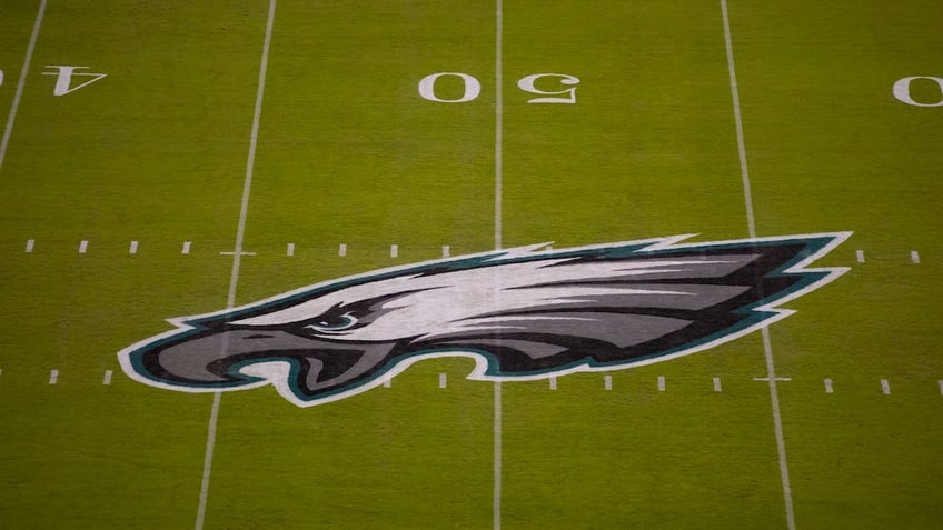 Eagles logo on the field