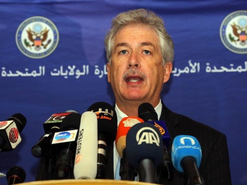 In this April 2014 file photo, US Deputy Secretary of State William Burns gives a press co