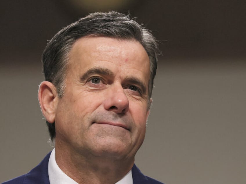 Former US Director of National Intelligence John Ratcliffe testifies before a Senate Intel