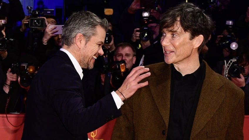 Matt Damon and Cillian Murphy share a laugh