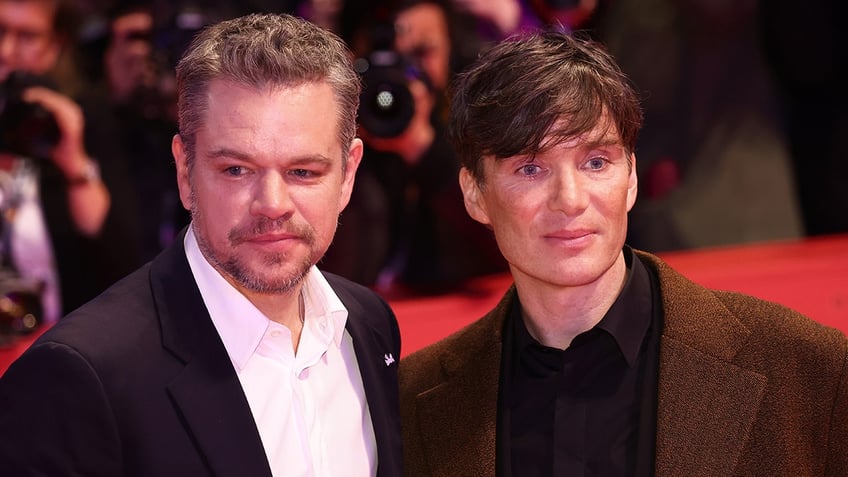 Matt Damon and Cillian Murphy at the Oppenheimer premiere