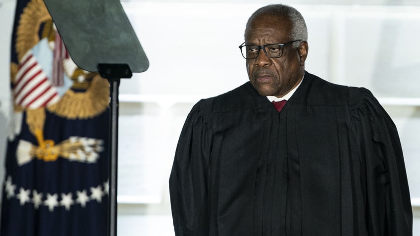 Supreme Court by Justice Clarence Thomas at the swearing in of Justice Amy Coney Barrett. 