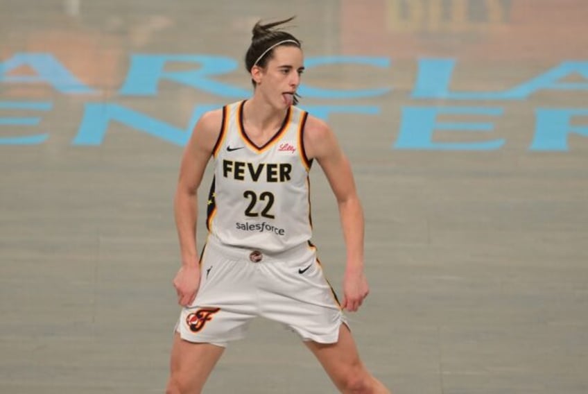 Caitlin Clark playing for the Indiana Fever in the WNBA