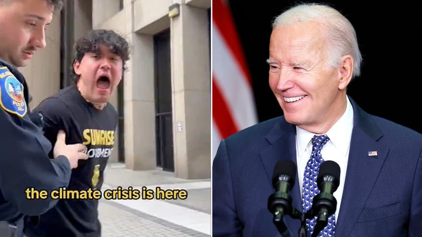 climate activists arrested after shutting down biden campaign hq thats bulls 