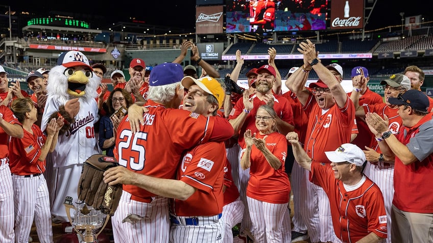 republicans celebrating after winning the game