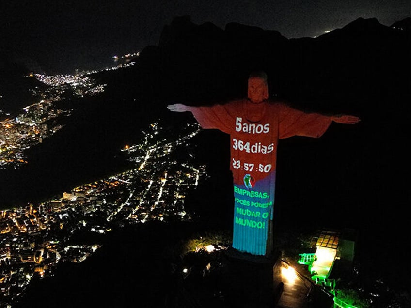 climate alarmists project doomsday clock onto rios christ the redeemer