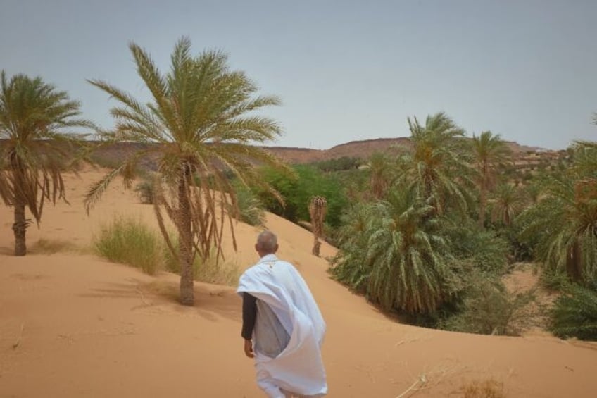 In Azougui, the ever-encroaching sand is gradually swallowing up the trees