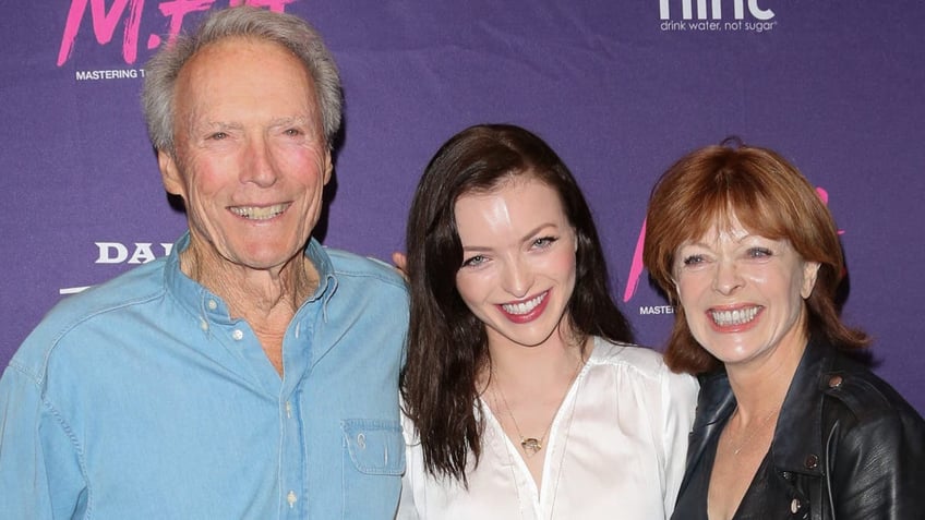 clint eastwood with frances fisher and daughter francesca