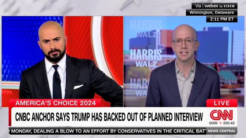 CNN host Boris Sanchez sparred with a Harris-Walz campaign spokesman