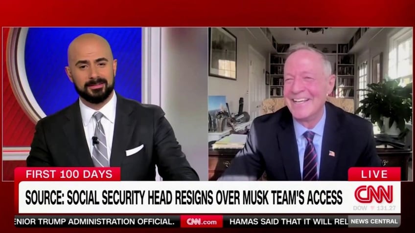 Former SSA commissioner Martin O'Malley laughing on CNN