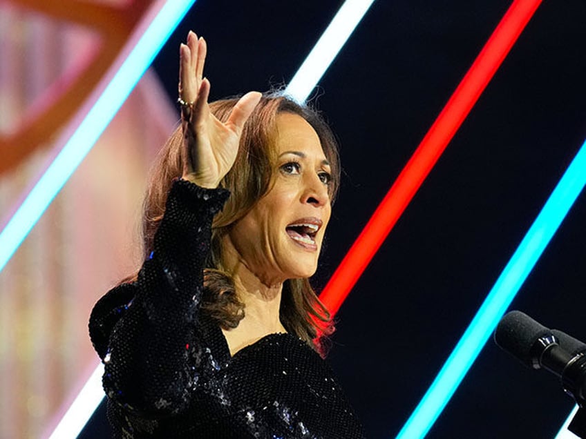 Democratic presidential nominee Vice President Kamala Harris speaks during the Congression