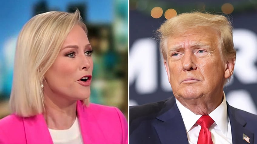 Margaret Hoover and Donald Trump split image