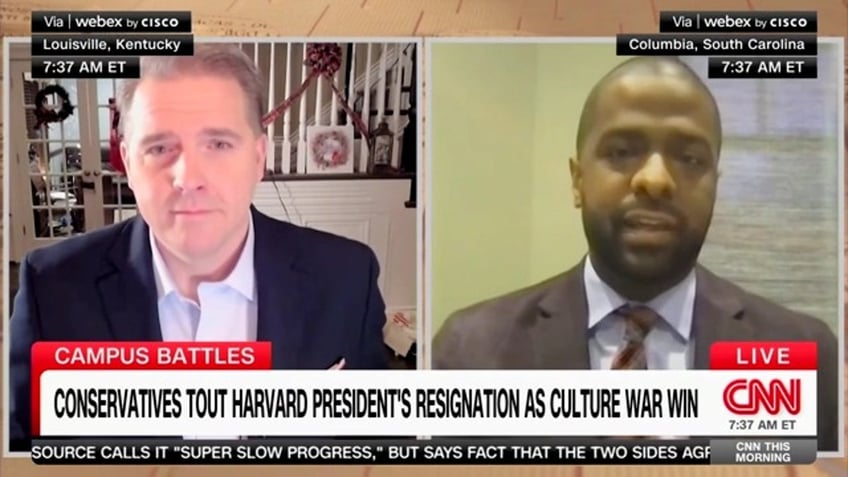 side by side photo of Scott Jennings, Bakari Sellers on CNN