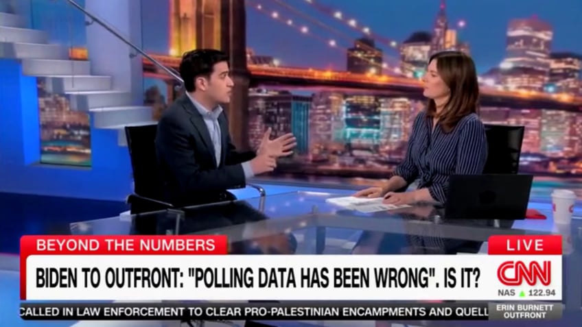CNN host Erin Burnett and data analyst Harry Enten