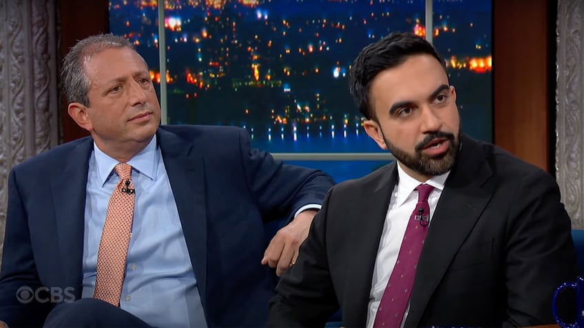 Brad Lander and Zorhan Mamdani appear on "The Late Show"