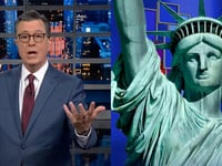 Colbert mocks new Biden border policy: 'Give us your tired, your poor... up to 2,500 people a day'