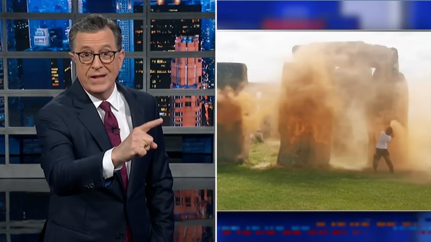Colbert speaks about stonehenge incident