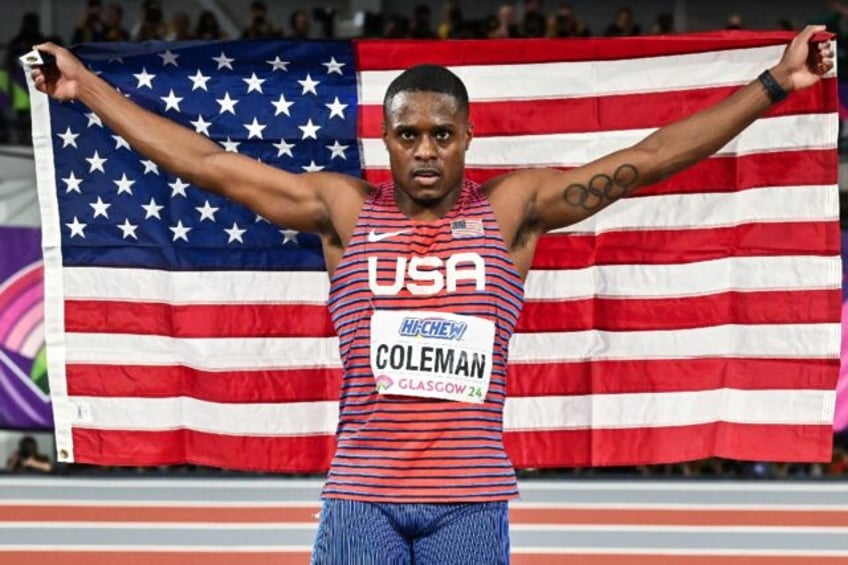 American world indoor 60m winner Christian Coleman