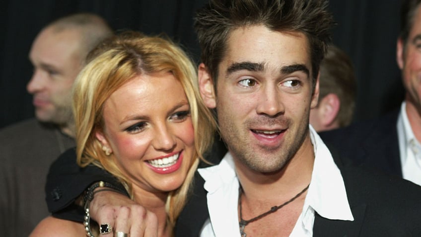 colin farrell and britney spears on the red carpet