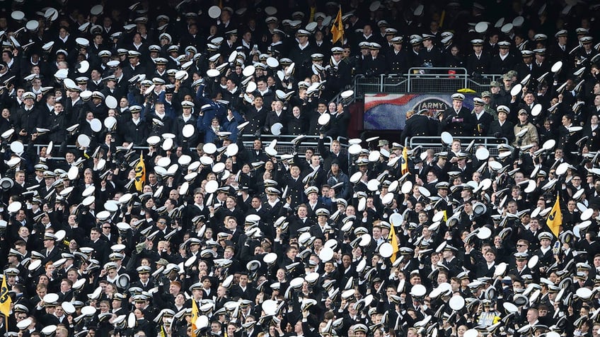 Midshipmen celebrate