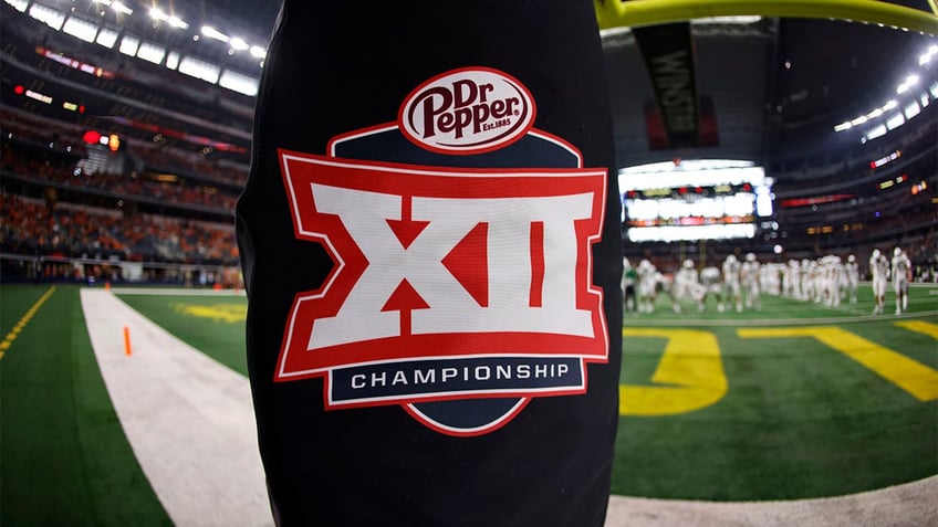 The Big 12 logo on goalposts