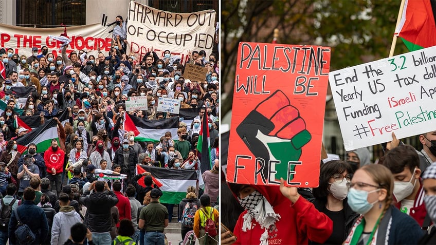 college groups across us stage walkout protesting us military funding to israel