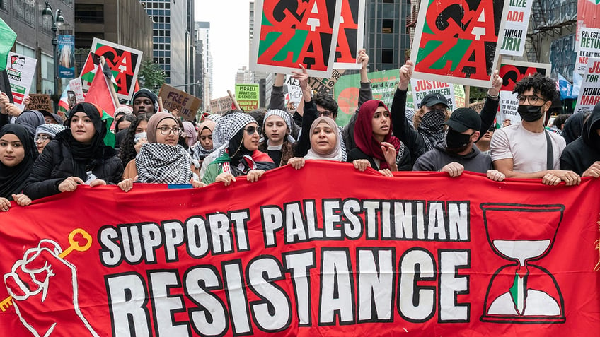 college groups across us stage walkout protesting us military funding to israel