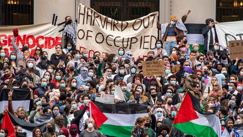 college groups across us stage walkout protesting us military funding to israel