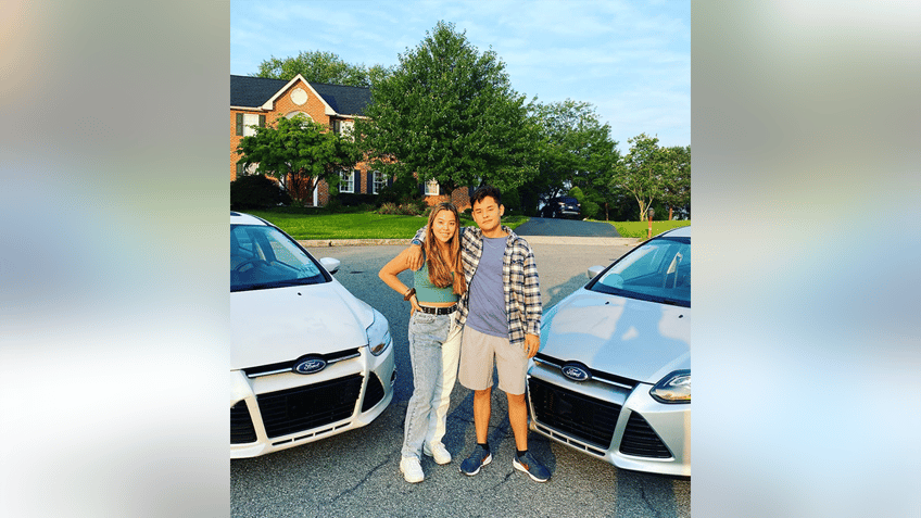 Hannah Gosselin and her brother Collin pose for a photo