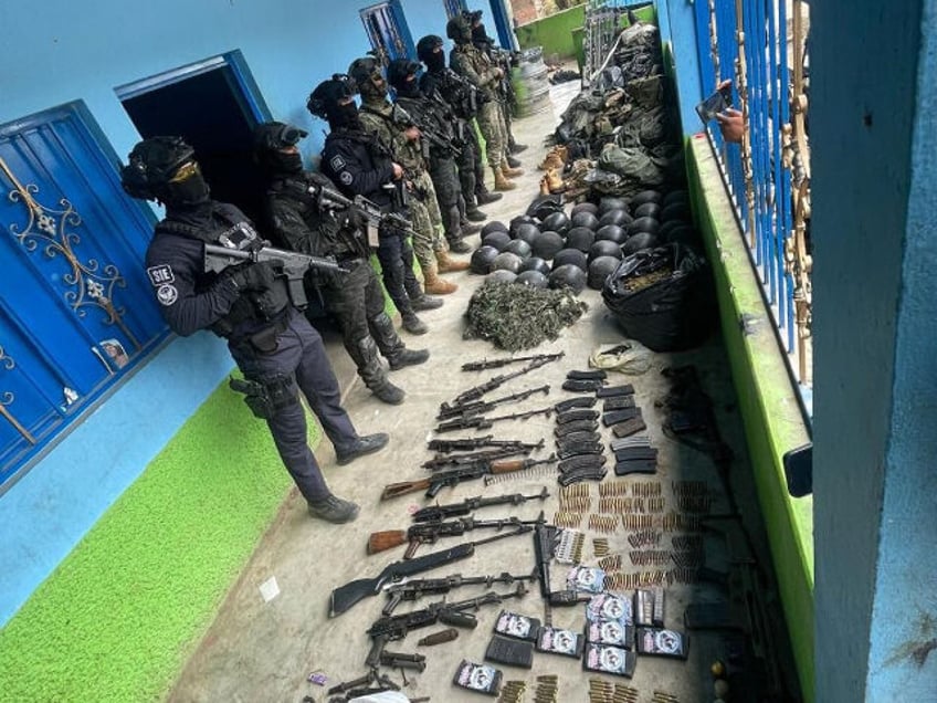 CJNG weapons seized by Mexican military after a shootout in Michoacan. (Credit Mexico SEMA