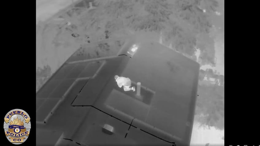 colorado cops scale roof to corner suspect on the run