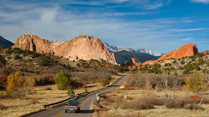 Rocky mountains in Colorado Springs