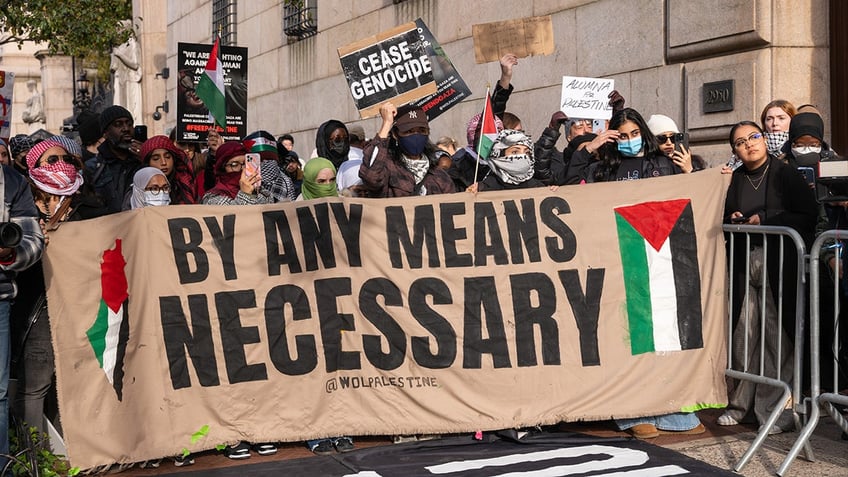 columbia students hold teach in justifying hamas massacre despite school claiming to have shut it down