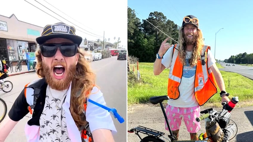 Thumb image for story about US comedian Sebastian 'Seabass' Fowler's BMX trip across the US in 80 days