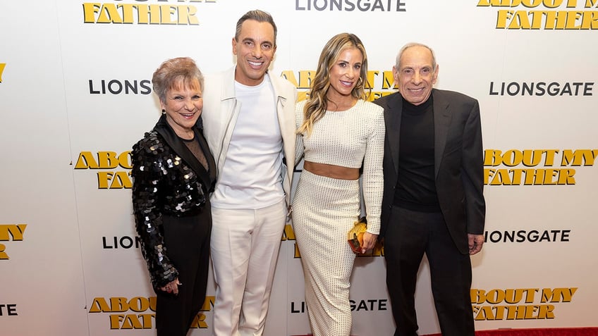 Sebastian Manisclaco with his wife and parents