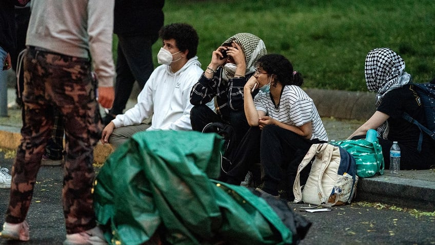 Anti-Israel agitators as GWU encampment is cleared by police