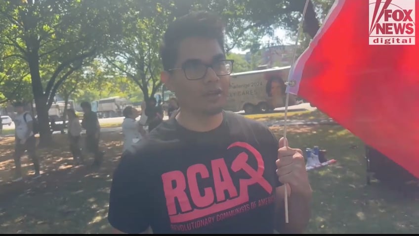 Protester at DNC