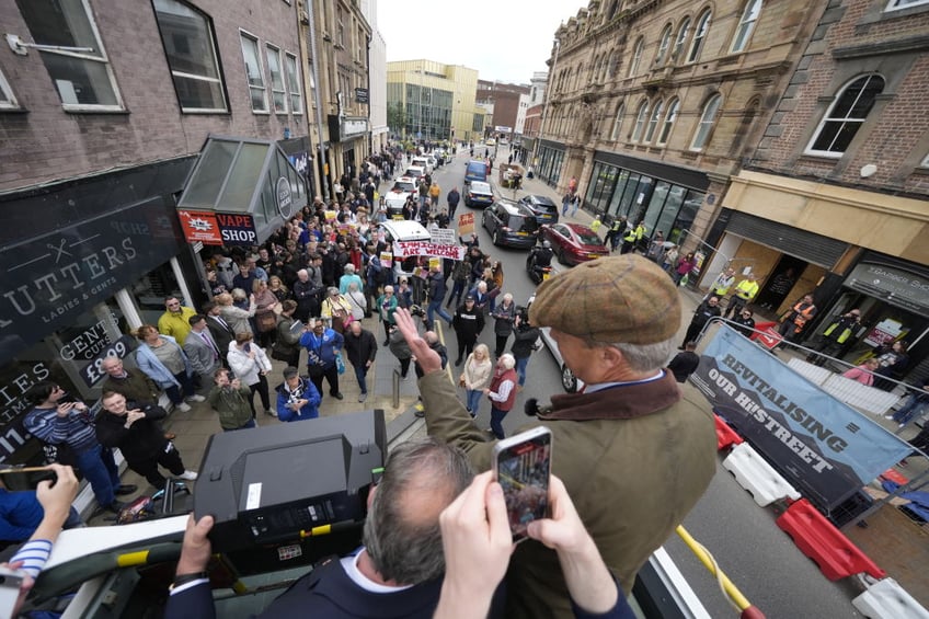 compassionate left fail brexit leader nigel farage again attacked on campaign trail