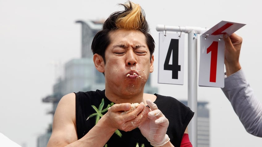 Takeru Kobayashi during a contest