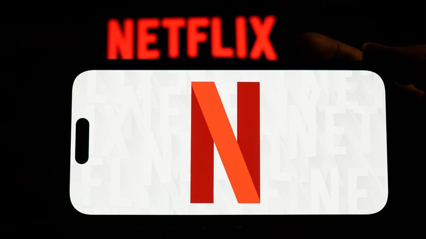 Netflix logo on a mobile phone